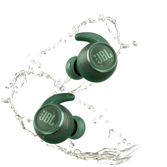 JBL Reflect Mini NC - Green - Waterproof true wireless Noise Cancelling sport earbuds - Front